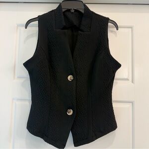 SHEIN Black Textured Sleeveless Vest
